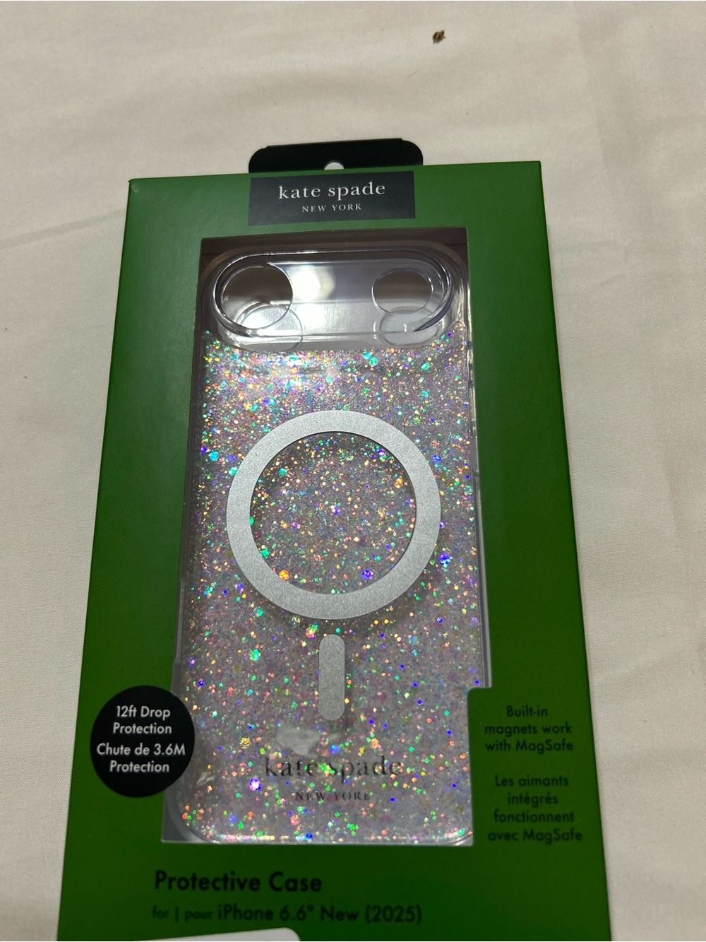 kate spade Glitter MagSafe Compatible iPhone Case - Iridescent Sparkle.